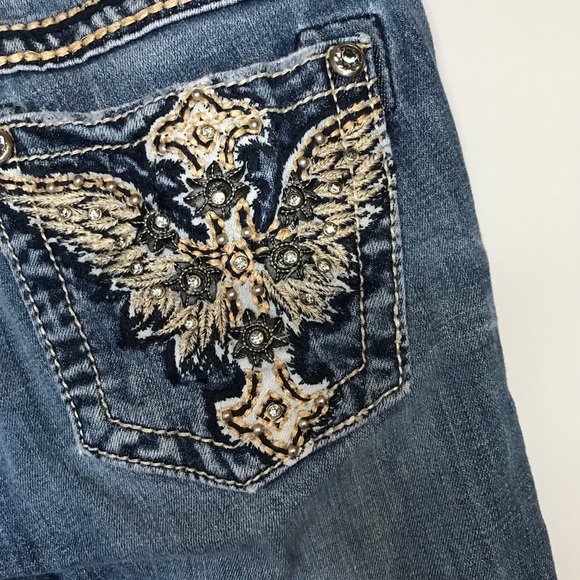Miss Me bootcut embroidered embellished jeans - Picture 8 of 10